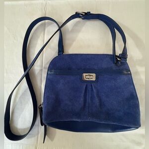BLUE SUEDE CROSSBODY BAG